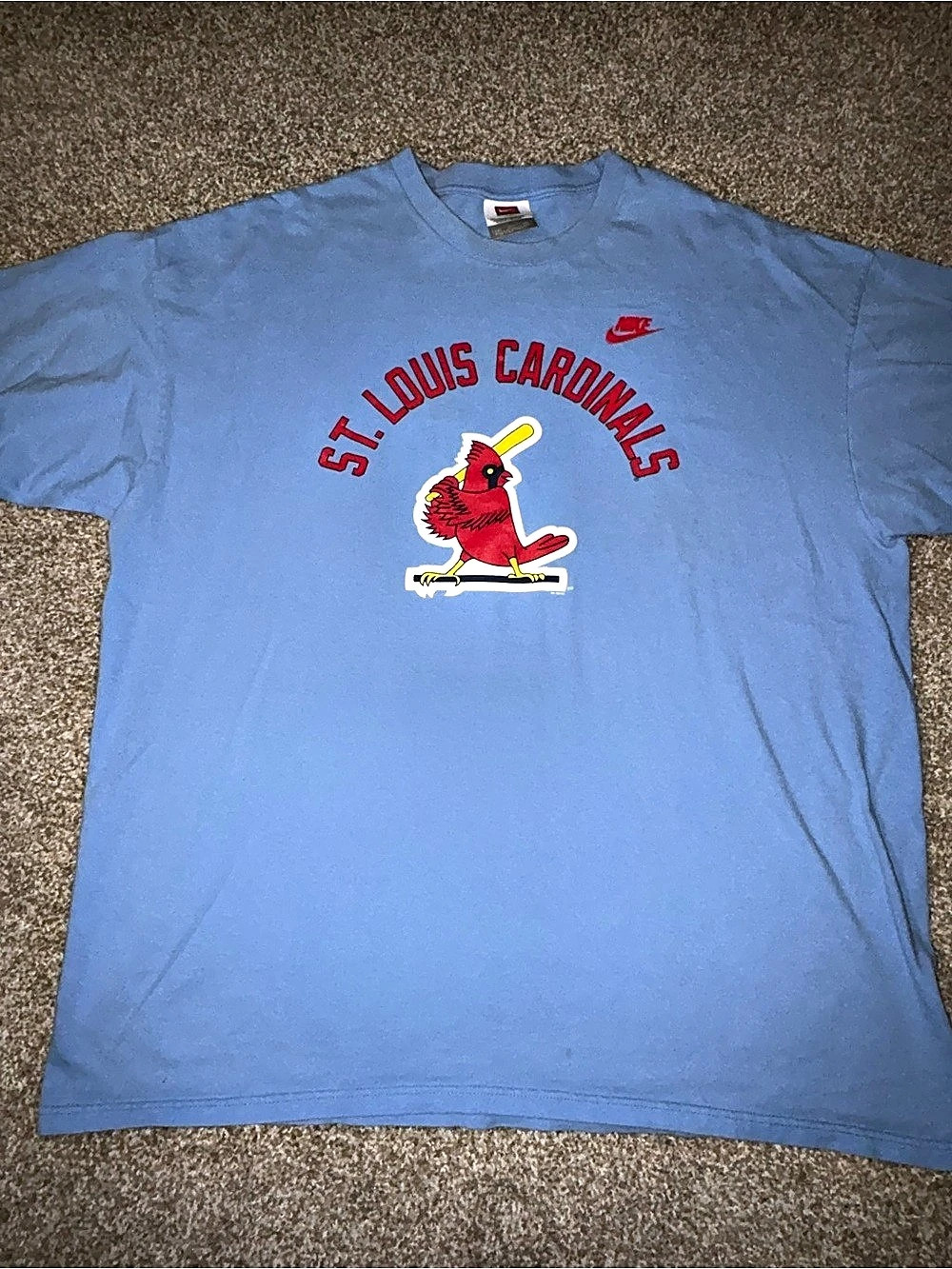 Y2K Nike Team St. Louis Cardinals T-Shirt Men’s XXL Blue MLB Graphic Tee